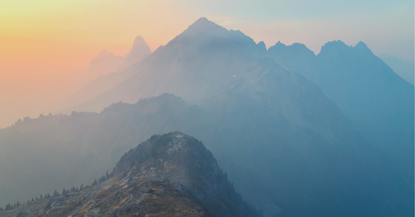 Sunset in the mountains